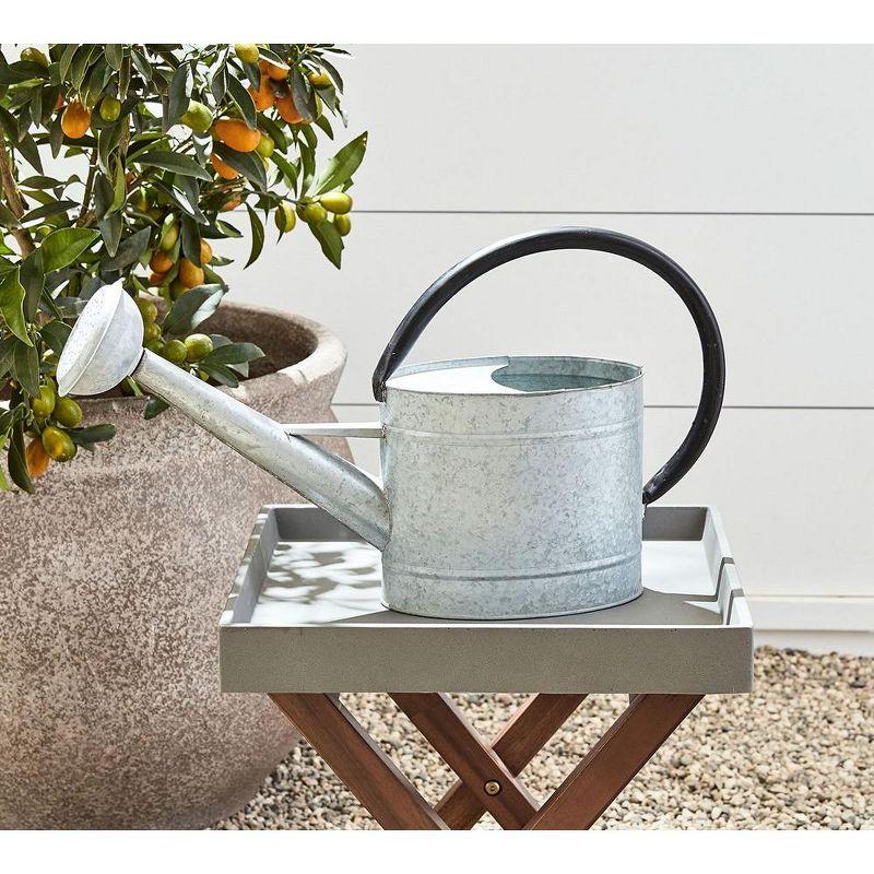 Tierra Garden 1.3-gal Oval Aged Zinc Watering Can