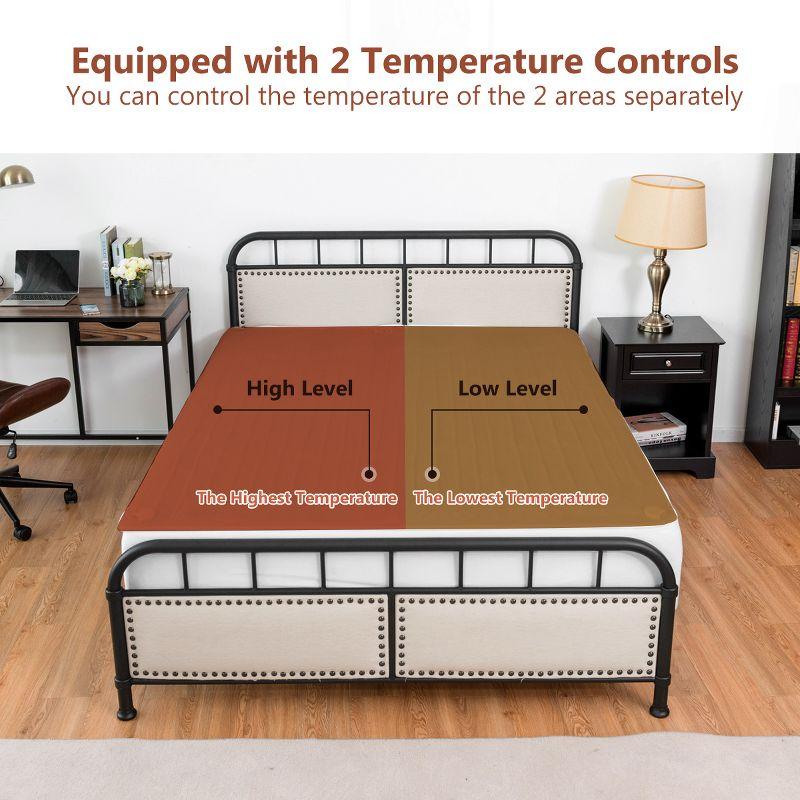 Electric Heated Mattress Pad Safe Queen 8 Temperature 10h Timer