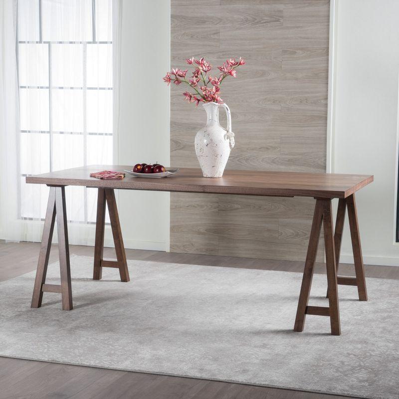 Sabine 71" Rectangular Farmhouse Wood Dining Table: Seats 8, Rubberwood & Oak - Christopher Knight Home