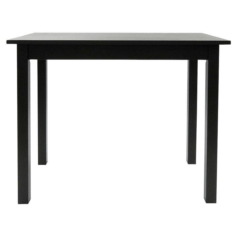 Antique Black Rectangular Wood Counter Height Table