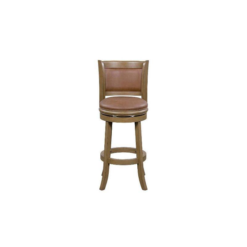 24" Augusta Swivel Counter Height Barstool Hardwood - Boraam