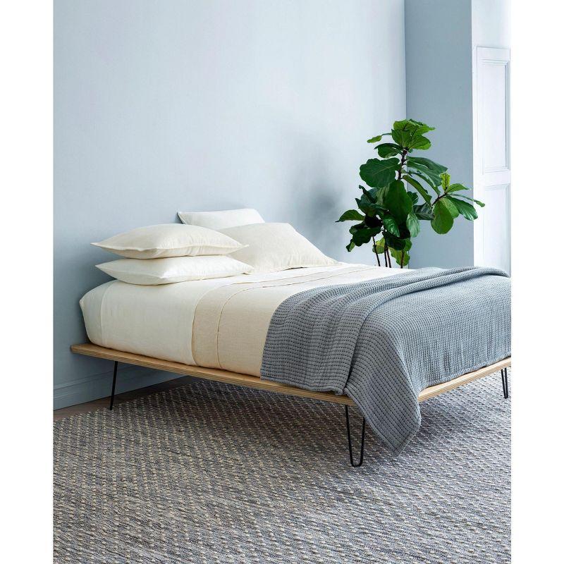 Hobnail Blue Handwoven Performance Rug