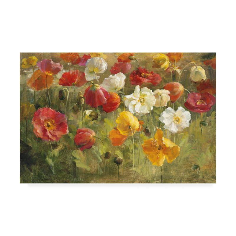 Trademark Fine Art -Danhui Nai 'Poppy Field Painting' Canvas Art