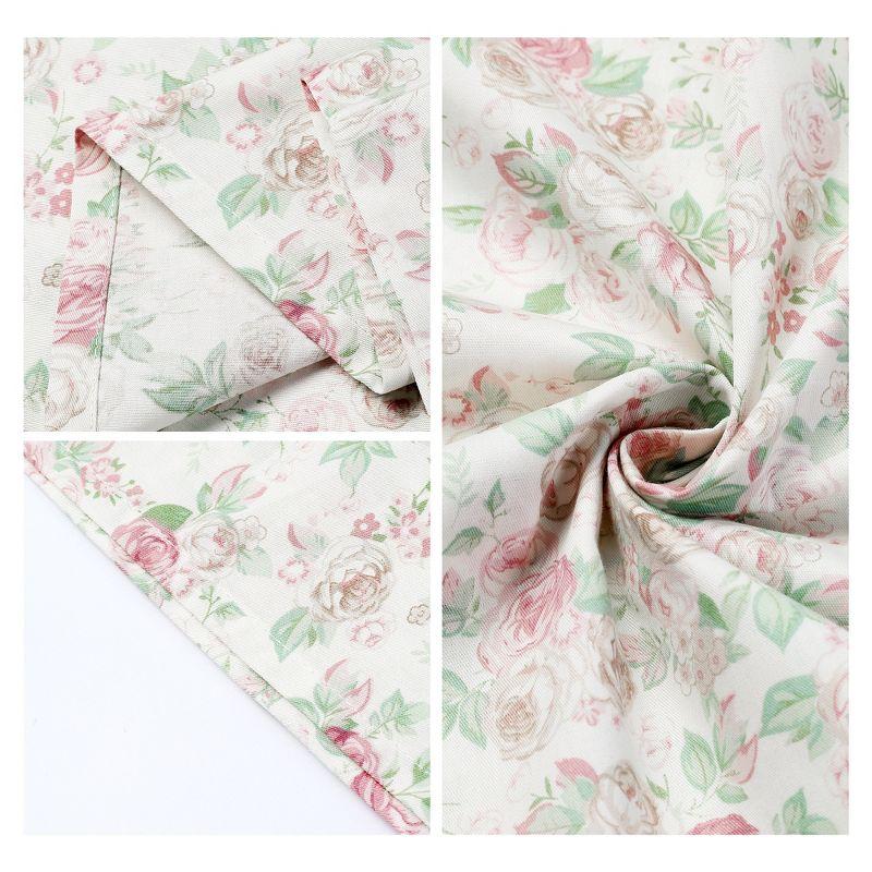 Unique Bargains 100% Cotton Floral Pillowcase with Envelope Closure for Hair and Skin Set of 2