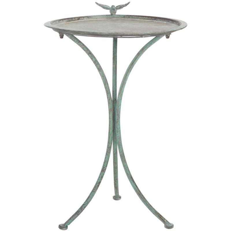 Kensi Outdoor Bird Bath - Antique Green - Safavieh