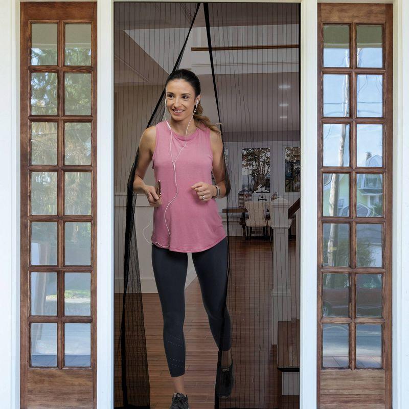MAGIC MESH Screened Shelters Elite: Magnetic Doorway Screen, Polyester Canopy, Black, Easy Setup, 1 Door