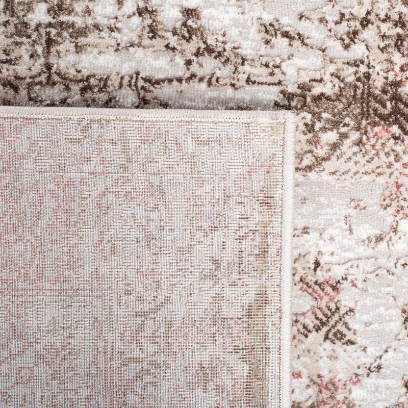 Meadow 500 MDW585 Power Loomed Indoor Runner Rug - Beige/Pink - 2'x7' - Safavieh