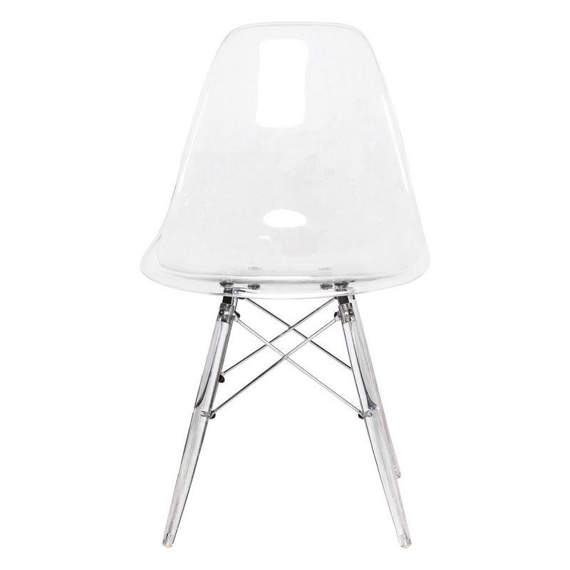 Clear Acrylic Cross Back Transparent Side Chair