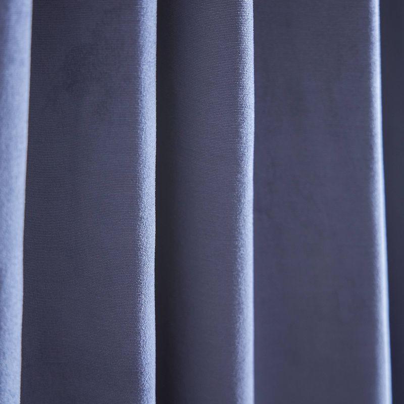Martha Stewart Lucca Velvet Solid Max Blackout Rod Pocket Curtain Panel Pair (Set of 2) (Set of 2)