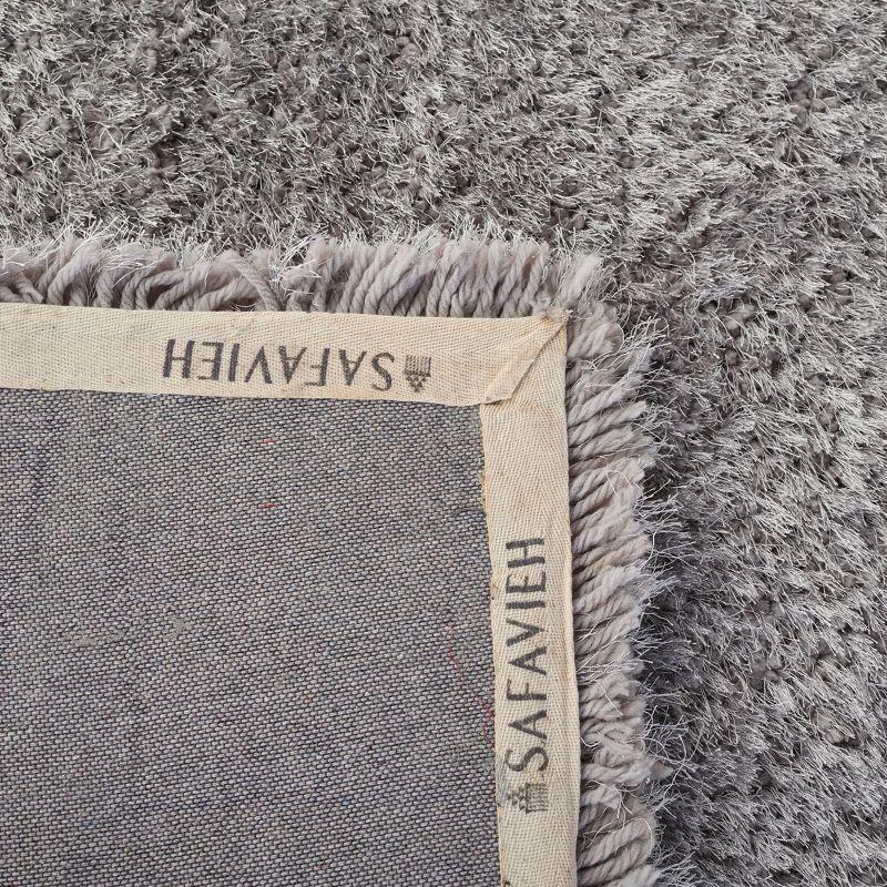 Gray Handmade Tufted Shag 5' x 8' Area Rug