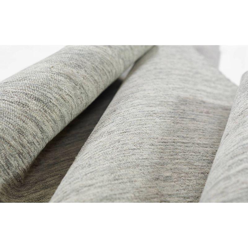 Momeni 5'x8' James Solid Handtufted Area Rug Light Gray: Wool, Low Pile, Rectangle, Indoor, Vacuum Care