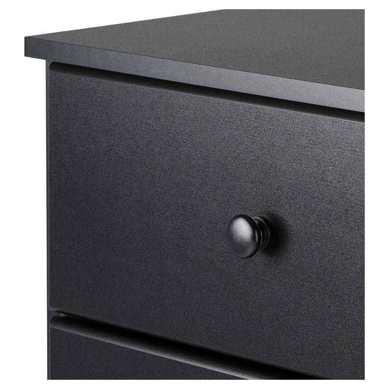 Astrid 6 Drawer Tall Chest Black - Prepac: Space-Saving Vertical Storage for Bedroom
