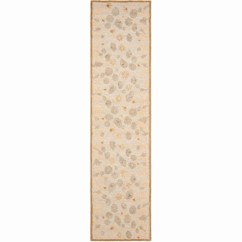 Nutshell Brown Wool Handmade Tufted Runner Rug 2'3" x 10'