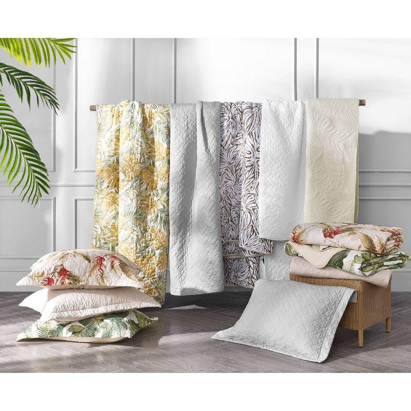 Tommy Bahama Raffia Solid Cotton Reversible Quilt Set