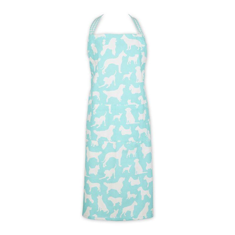 Design Imports Aqua Dog Print Chef Apron
