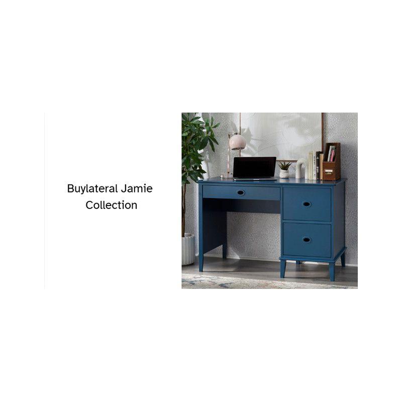 Buylateral 6 Storage Jamie Mid Century Modern Cube Cabinet Blue: Modern MDF Furniture, 6-Compartment Design, Tapered Legs