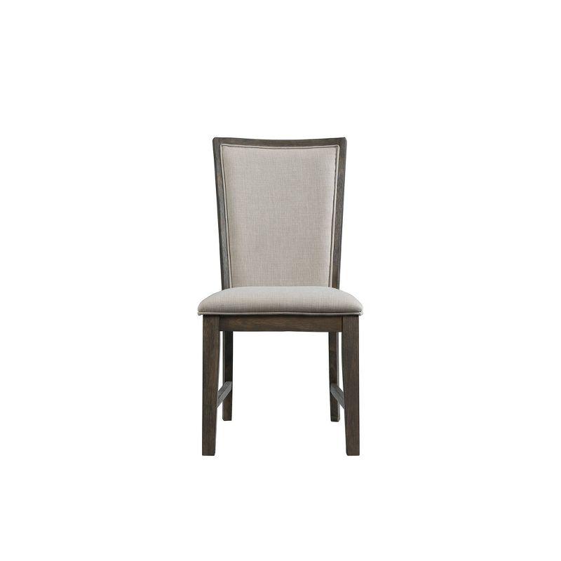 Jasper Slat Back Side Chair Set Toasted Walnut - Picket House Furnishings: Upholstered, Polyester, Wood Frame, 300lb Capacity