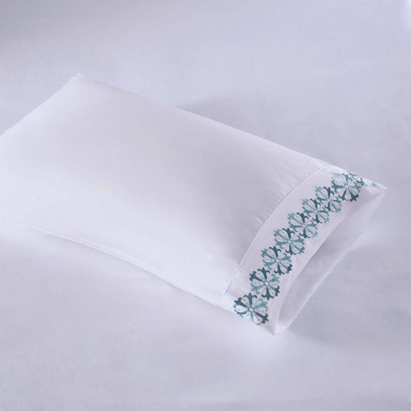 Embroidered Microfiber 4 PC Sheet Set