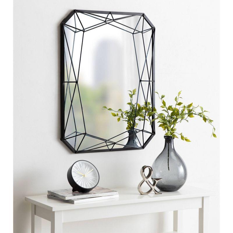 22" x 28" Keyleigh Rectangle Metal Accent Wall Mirror - Kate and Laurel