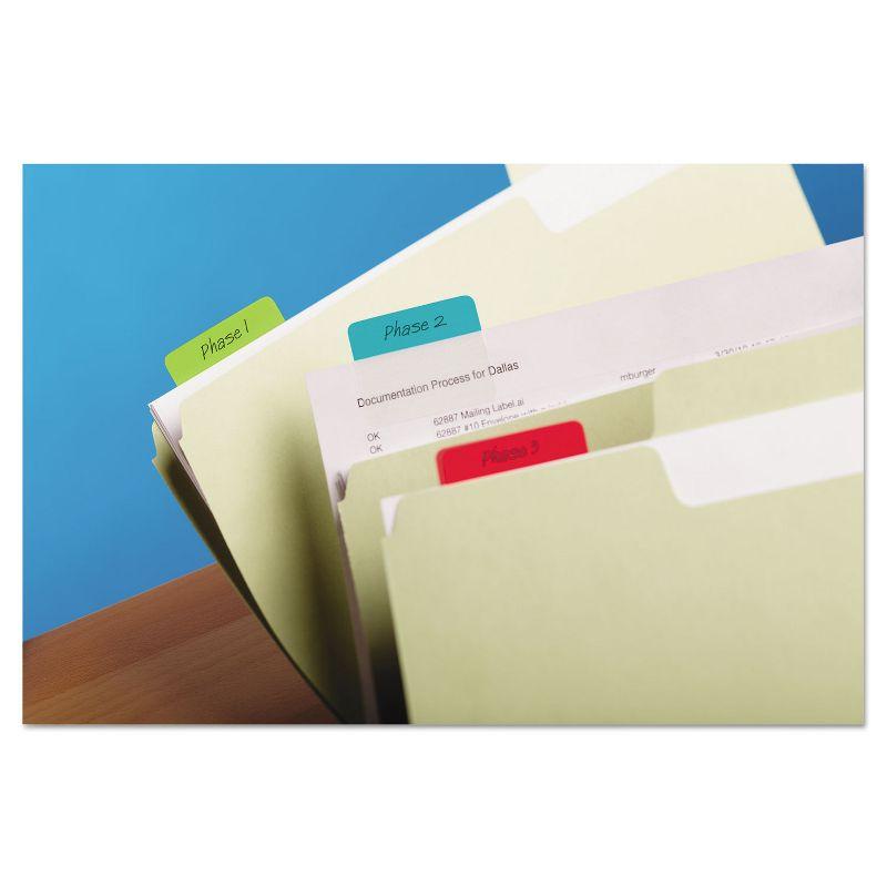 Post-it File Tabs 2 x 1 1/2 Aqua/Lime/Red/Yellow 24/Pack 686ALYR