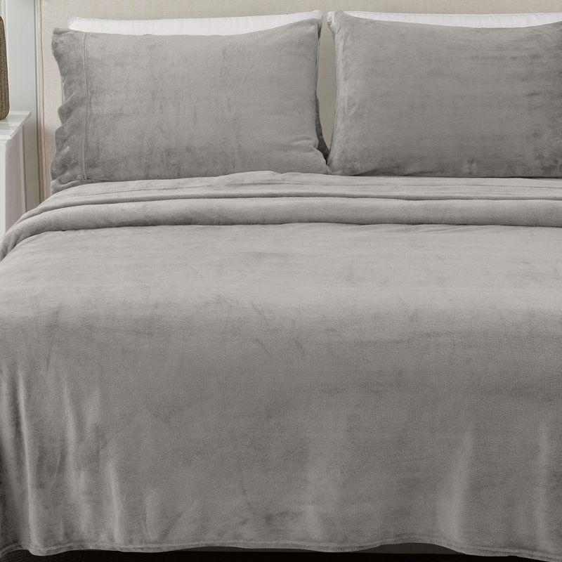 FreshFolds Ultra Soft Micro Plush Velvet Solid Sheet Sets