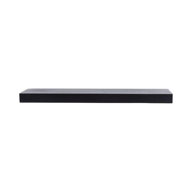 Kate & Laurel All Things Decor 36"x8" Havlock Wood Floating Shelf Black
