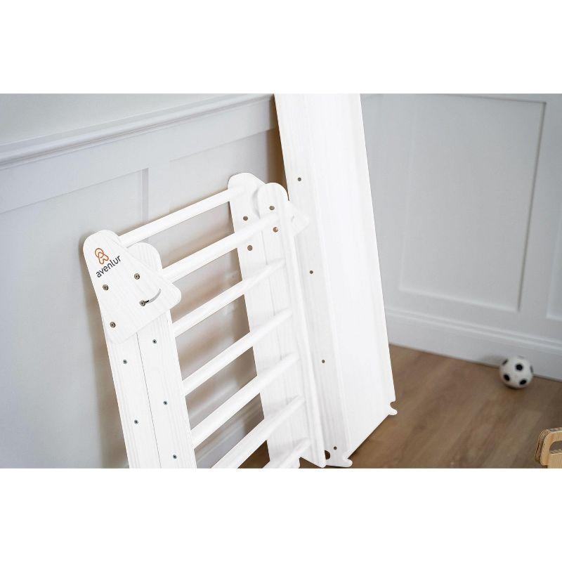 Avenlur Hazel - Pikler Triangle Set with Ladder Slide and Rocker - White