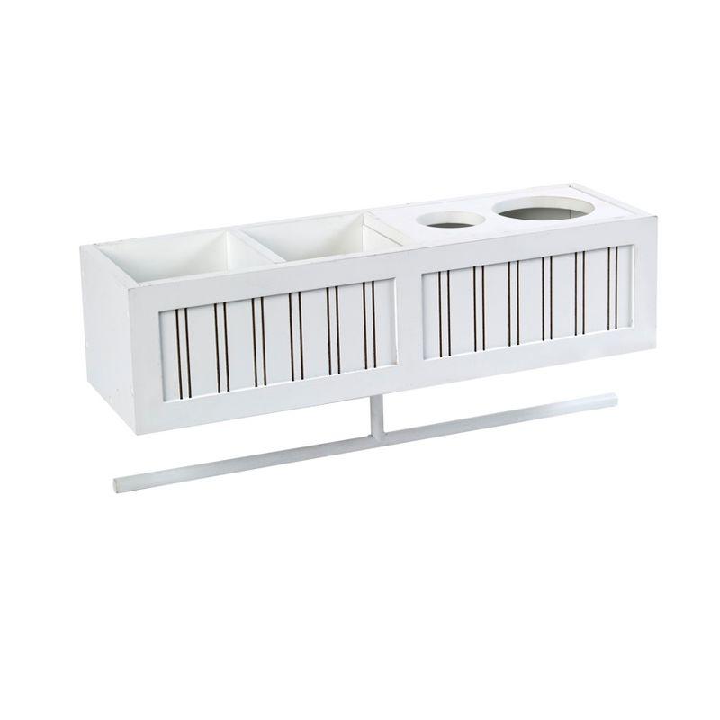 The Lakeside Collection Bathroom Shelf - Wall Shelf with Towel Bar