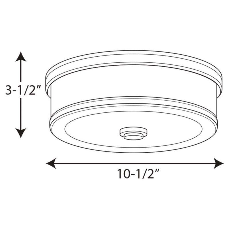 Polished Chrome 10.5" LED Flush Mount with Etched Glass Shade