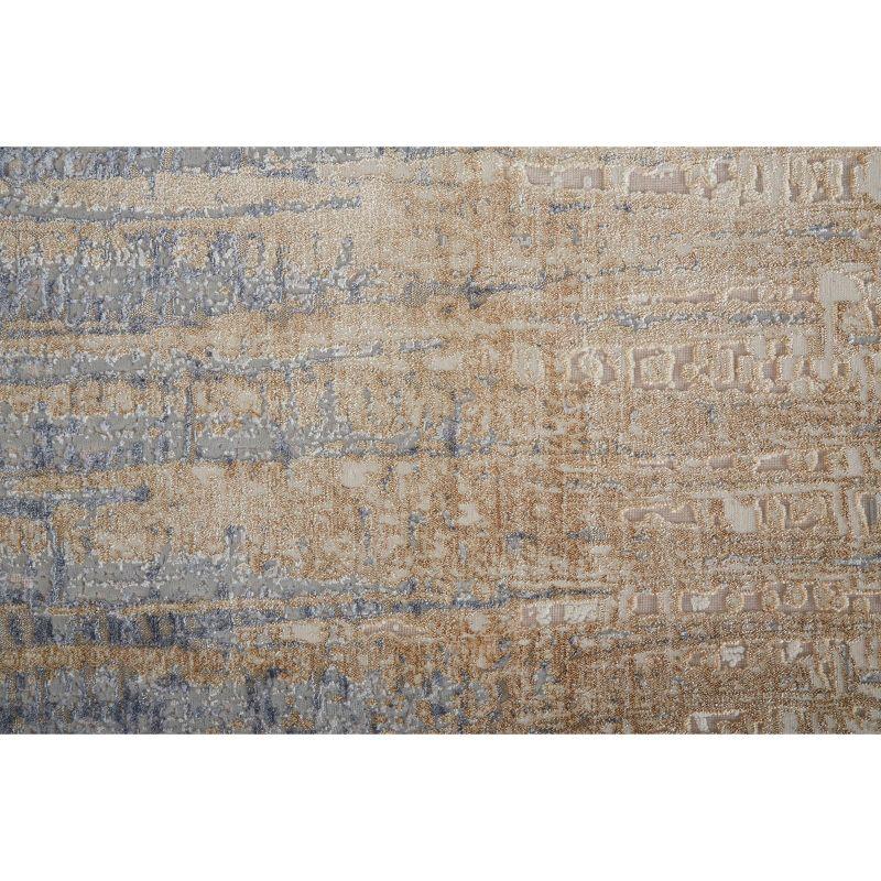 Laina Transitional Gradient & Ombre Tan/Brown/Blue Area Rug