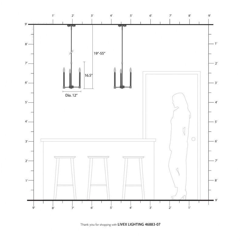 Livex Lighting Karlstad 3 - Light Chandelier in  Bronze/Satin Brass