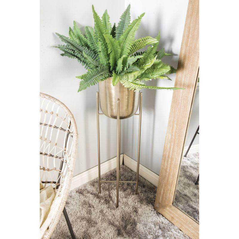 2 - Piece Tall Round Planter Metal Stand