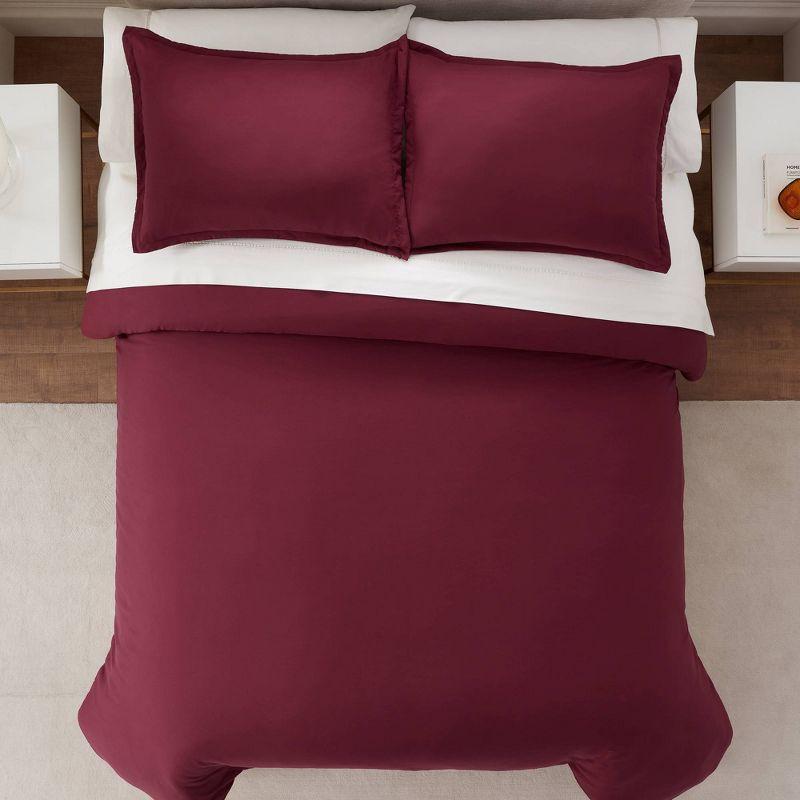 Serta Serta Simply Clean Antimicrobial 3 Piece Duvet Cover Set