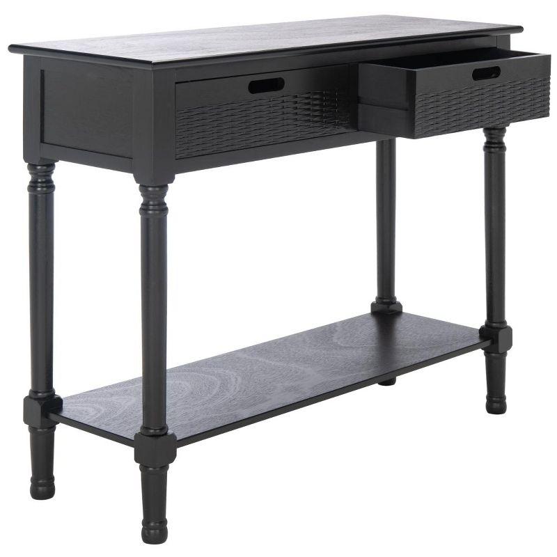 Landers 2 Drawer Console Table - CNS5710B - Black - Safavieh