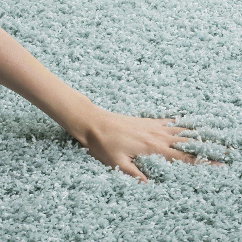 Laguna Shag SGL303 Power Loomed Indoor Area Rug - Light Blue - 6'7"x6'7" - Safavieh.
