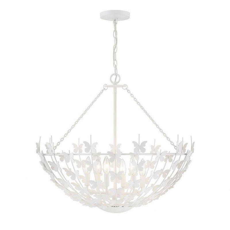 Savoy House Birch 6 - Light Pendant in  Bisque White