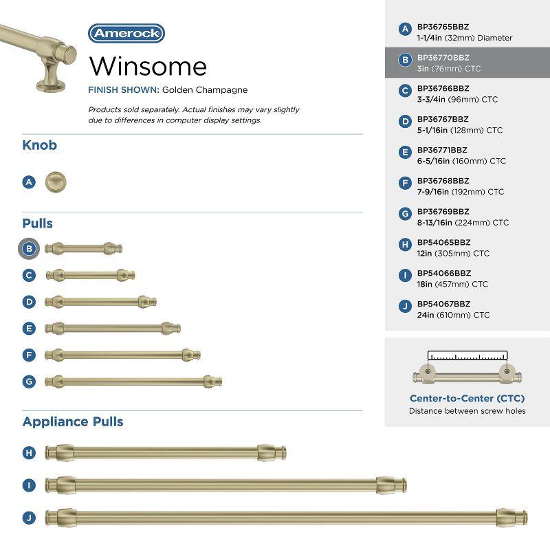Winsome 3 in (76 mm) Center-to-Center Cabinet Pull