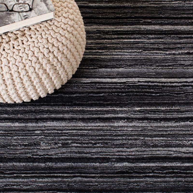 Elements ELM701 Hand Woven Area Rug - Black/Grey - 5'x8' - Safavieh.