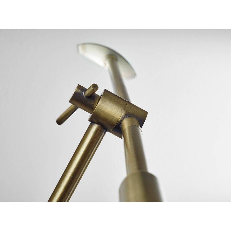 LED Vera Floor Lamp Antique Brass with Marble Base & Touch Dimmer Includes LED Bulb - Adesso