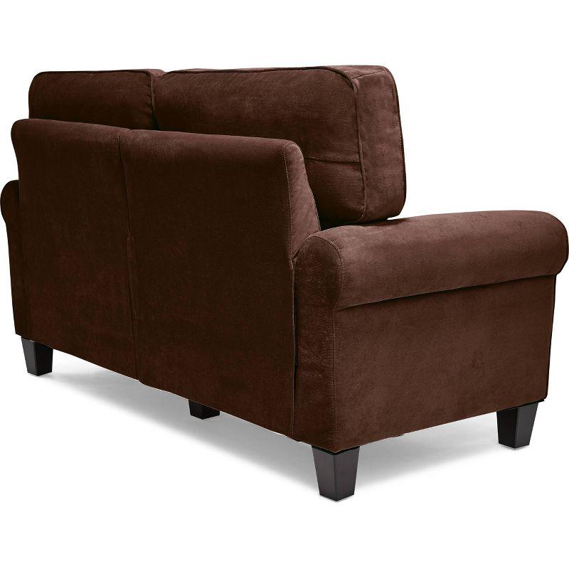 Serta Copenhagen 61" Rolled Arm Sofa, Easy Care Fabric, Soft Pillow Back, Pocket Coil Seat Cushions