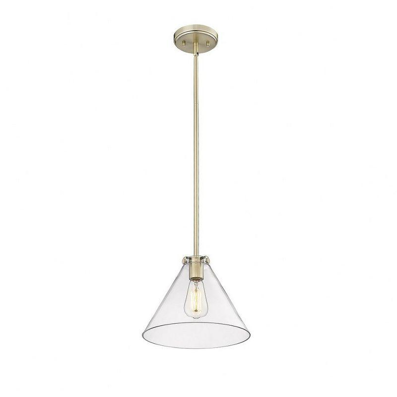 Aliza Modern Gold Clear Glass Cone Pendant Light