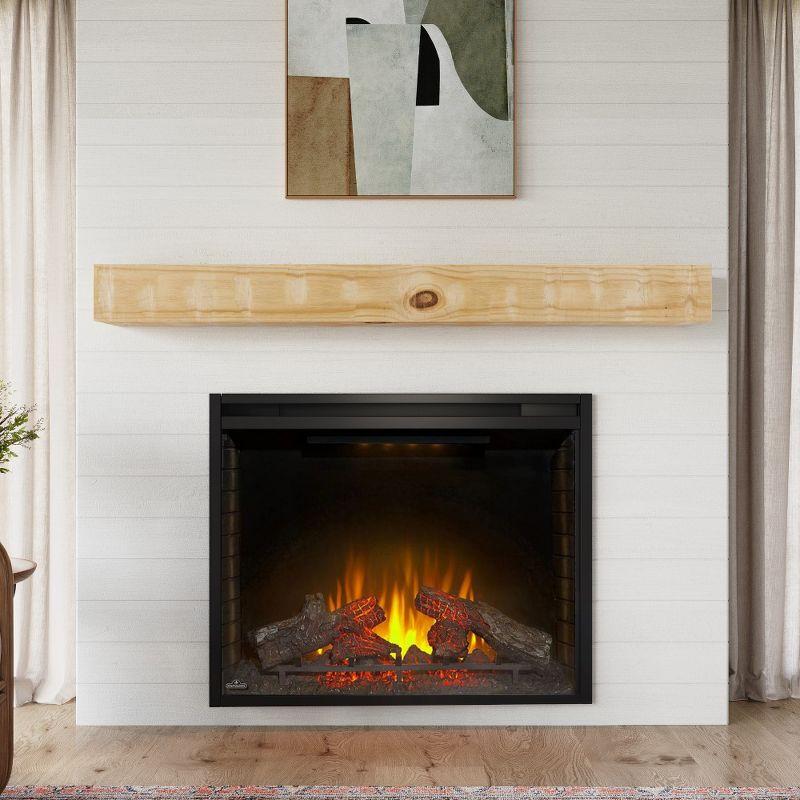 Mantel Directs Country Living Wood Fireplace Mantel Shelf - Bodie Rustic Hand Distressed Pine With Worn, Reclaimed Log Look; For Fireplaces, Hearths & Décor