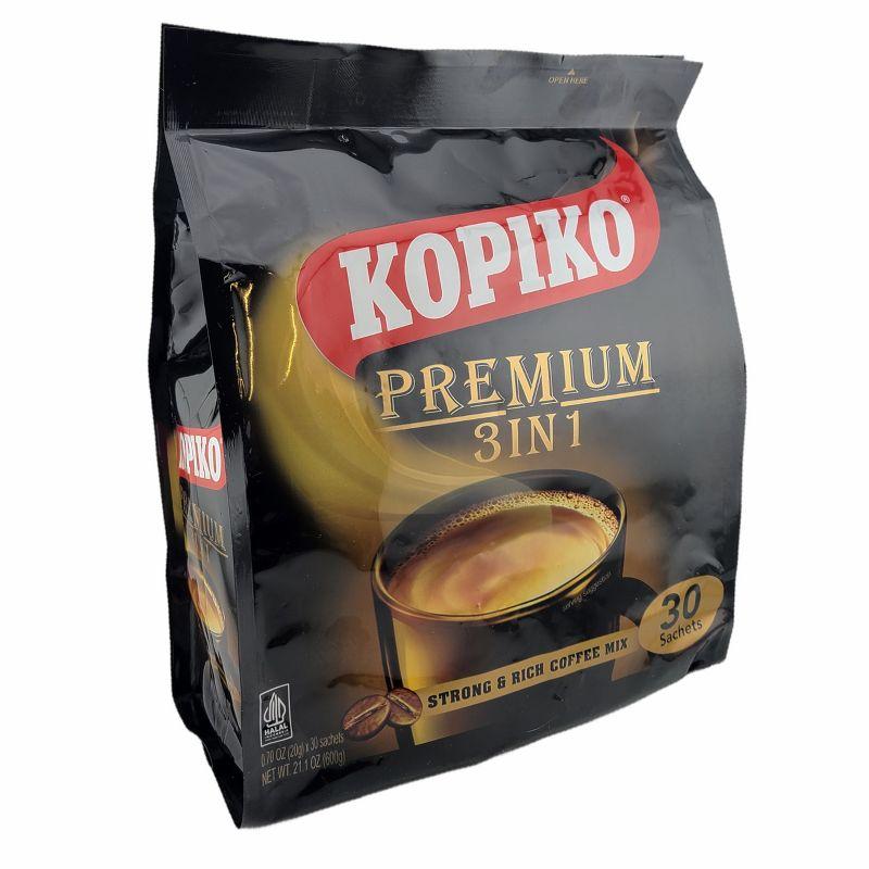 Kopiko Premium 3-in-1 Instant Coffee Authentic Indonesian Volcanic Coffee 21.2 Oz. - 30 Sachets (Pack of 2)