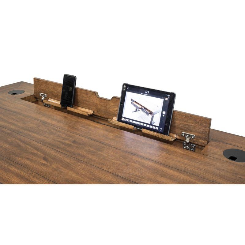 Hartford Electric Sit/Stand Desk Brown - Martin Furniture