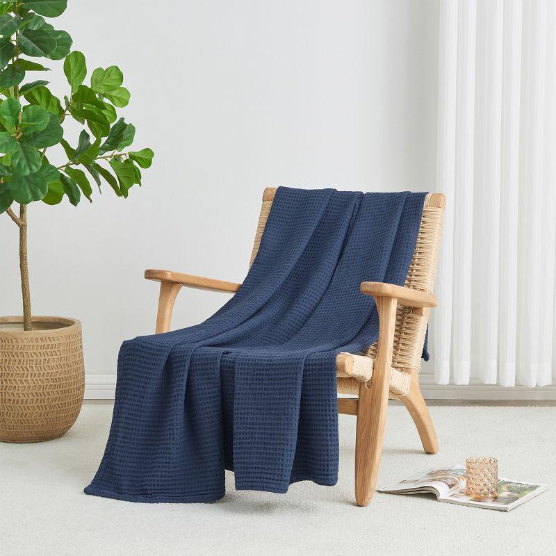 FreshFolds 100% Cotton Waffle Weave Blanket