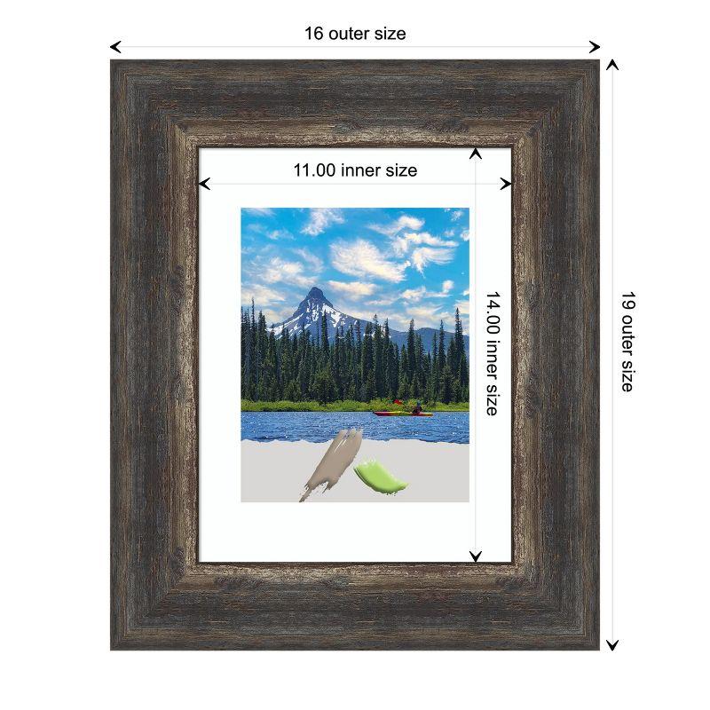 Amanti Art Bark Rustic Char Picture Frame