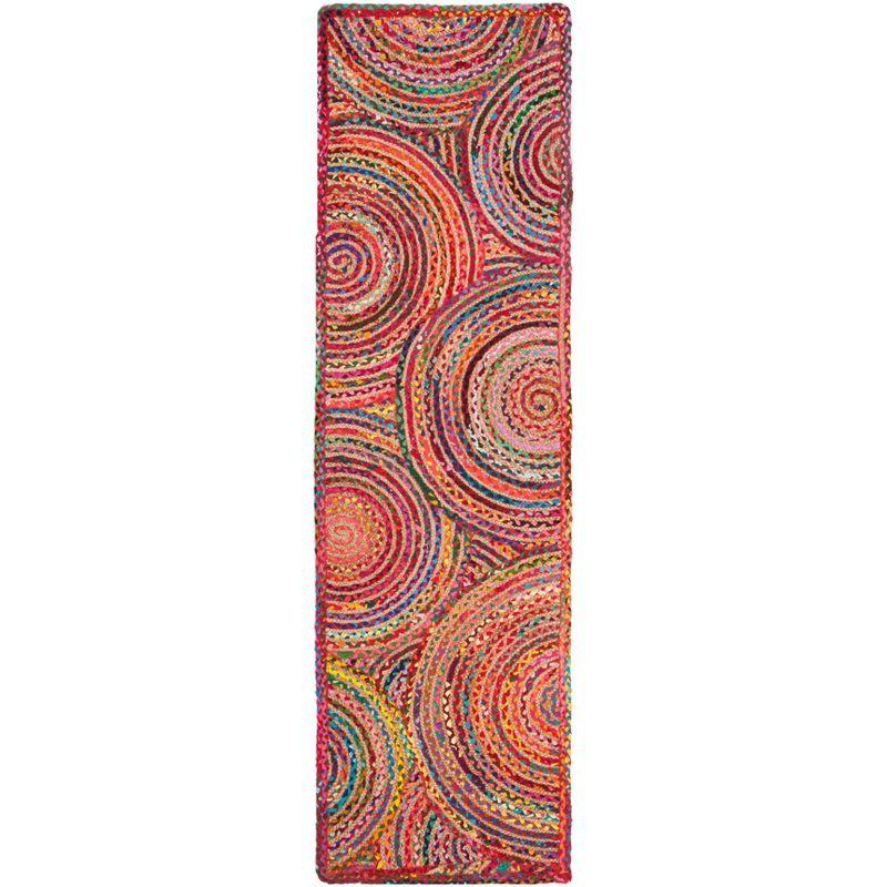Cape Cod CAP203 Woven Indoor Runner Rug - Red/Multi - 2'3"x10' - Safavieh