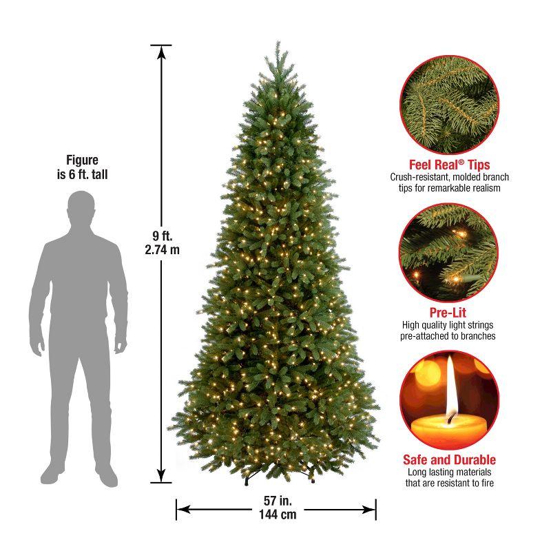 9' Prelit Slim Jersey Fraser Fir Artificial Christmas Tree Clear Lights - National Tree Company