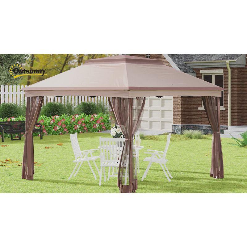 Outsunny 11 Ft. W x 11 Ft. D Steel Patio Gazebo