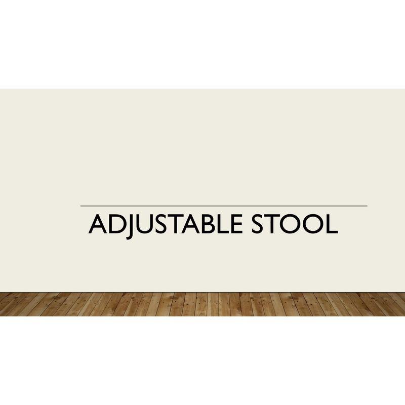 Adjustable Black Metal and Wood Swivel Barstool